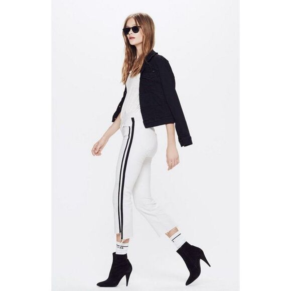 Mother Denim Insider Crop Step Fray Jeans - Whipping the Racer - Picture 1 of 16